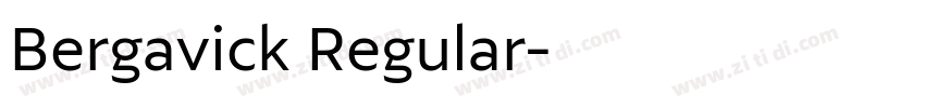Bergavick Regular字体转换